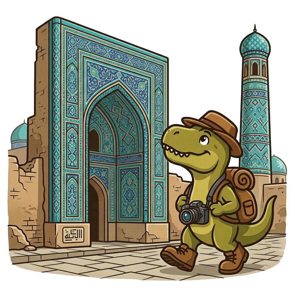 TREKS T. rex mascot — Silk Road architecture